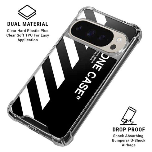 Black and White Stripes Pixel 9/9 Pro Clear Case