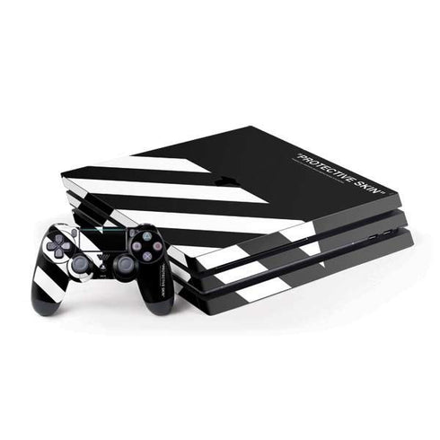 Black and White Stripes PlayStation PS4 Skins