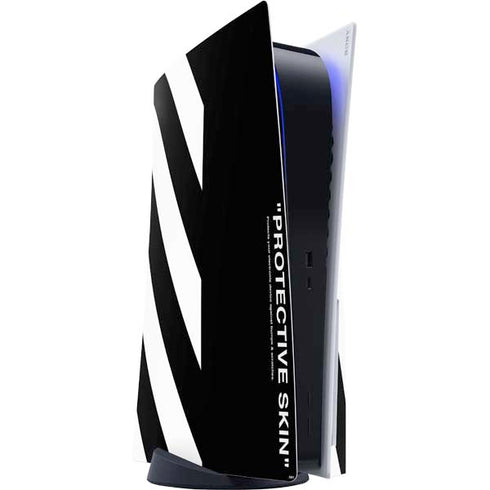 Black and White Stripes PlayStation PS5 Skins