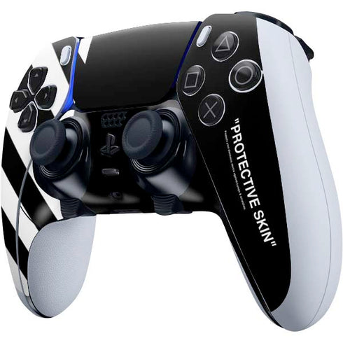 Black and White Stripes PS5 DualSense Edge Pro Controller Skin