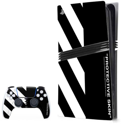 Black and White Stripes PlayStation PS5 Skins