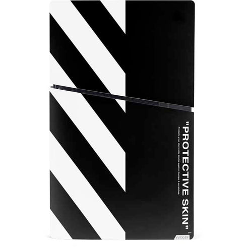 Black and White Stripes PS5 Slim Digital Edition Console Skin