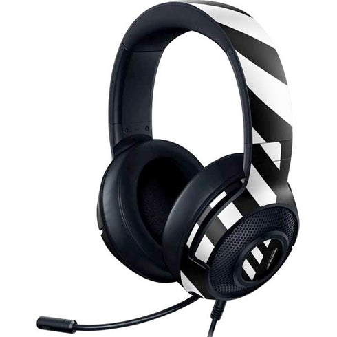 Black and White Stripes Razer Kraken X Skin