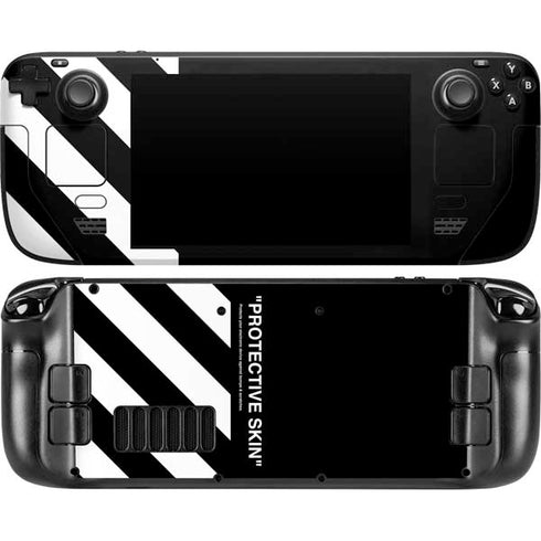 Black and White Stripes Steam Deck Handheld Gaming Computer Skin