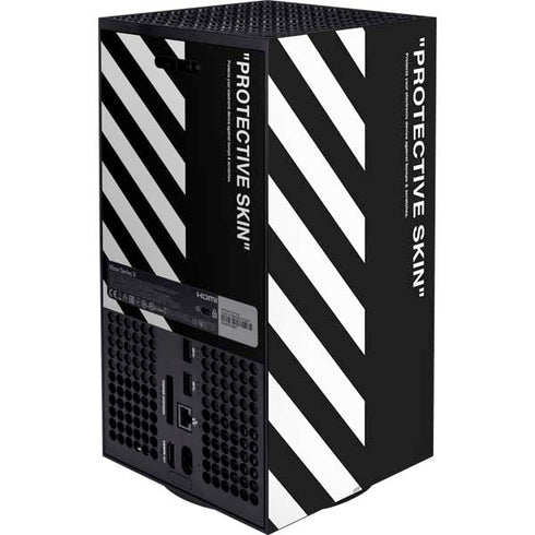 Black and White Stripes XBox Series X Digital Edition Bundle Skin