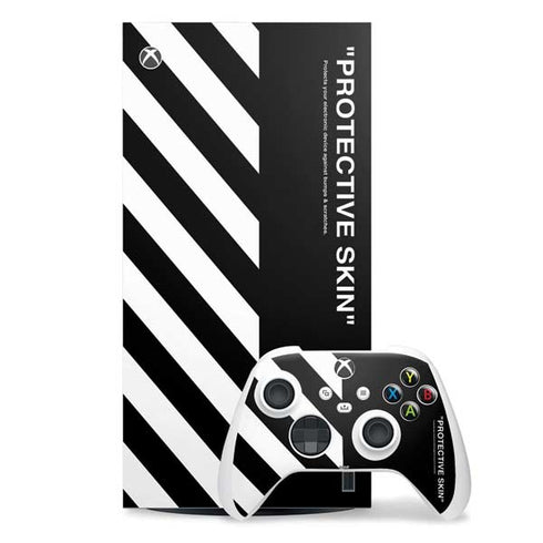 Black and White Stripes Xbox Series X Skins