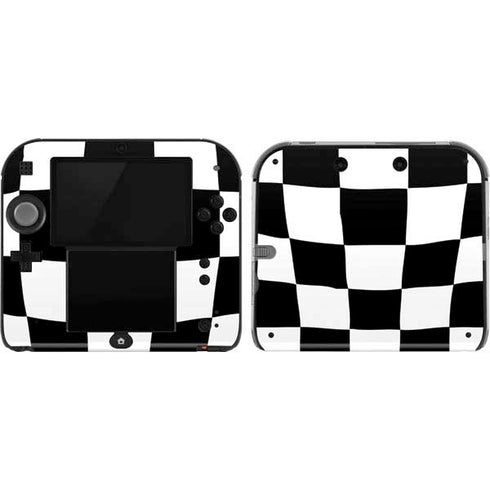 Black and White Zoomed Checkerboard Nintendo Skins