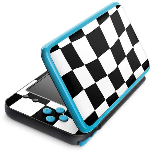 Black and White Zoomed Checkerboard Nintendo Skins