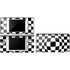 Black and White Zoomed Checkerboard Nintendo Skins