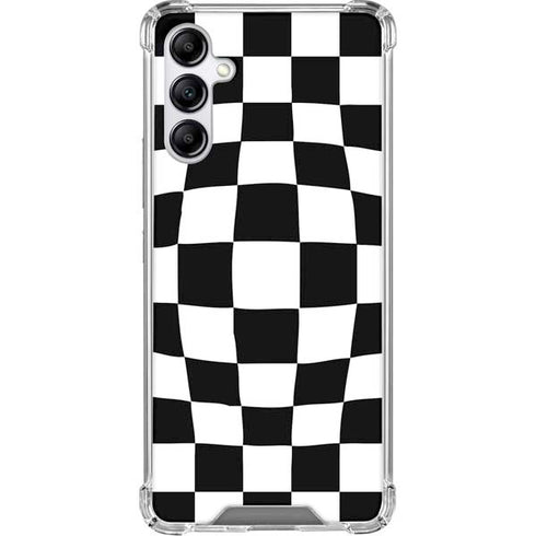 Black and White Zoomed Checkerboard Gabb Phone 4 Clear Case