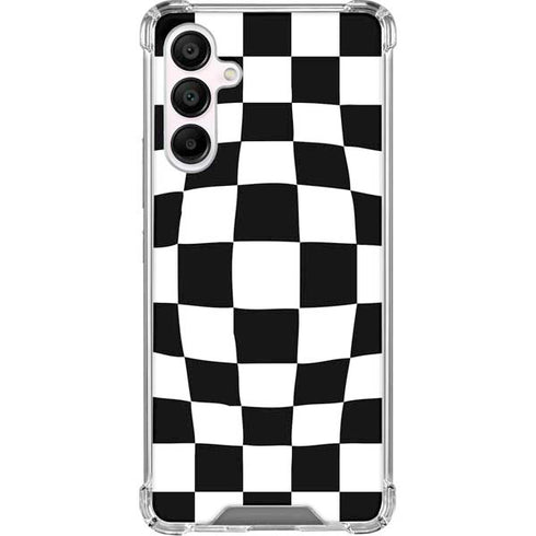 Black and White Zoomed Checkerboard Galaxy A16 5G Clear Case