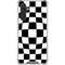 Black and White Zoomed Checkerboard Galaxy A17 Clear Case