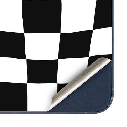 Black and White Zoomed Checkerboard Galaxy A35 5G Skin