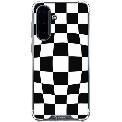 Black and White Zoomed Checkerboard Galaxy A36 5G Clear Case