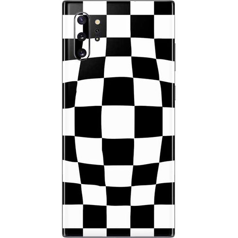Black and White Zoomed Checkerboard Galaxy Note 10 Plus Skin