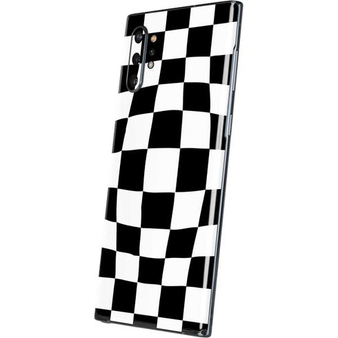 Black and White Zoomed Checkerboard Galaxy Note 10 Plus Skin