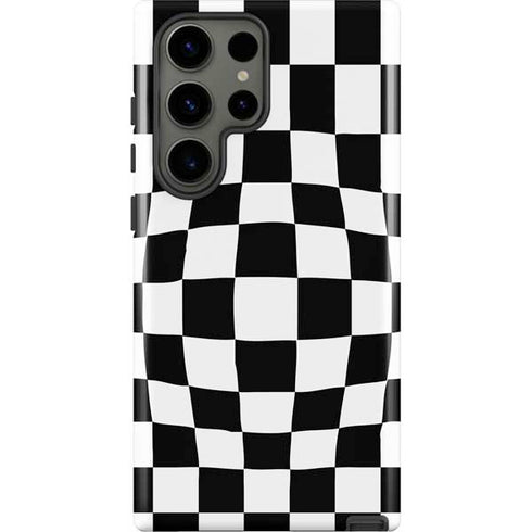 Black and White Zoomed Checkerboard Galaxy S23 Ultra Pro Case
