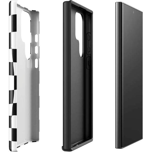 Black and White Zoomed Checkerboard Galaxy S23 Ultra Pro Case