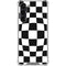 Black and White Zoomed Checkerboard Galaxy S24 FE Clear Case