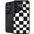 Black and White Zoomed Checkerboard Galaxy S24 FE Kickstand Case