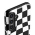 Black and White Zoomed Checkerboard Galaxy S25 Impact Case