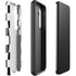 Black and White Zoomed Checkerboard Galaxy S25 Impact Case