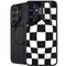 Black and White Zoomed Checkerboard Galaxy S25 Kickstand Case