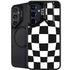 Black and White Zoomed Checkerboard Galaxy S25 Kickstand Case