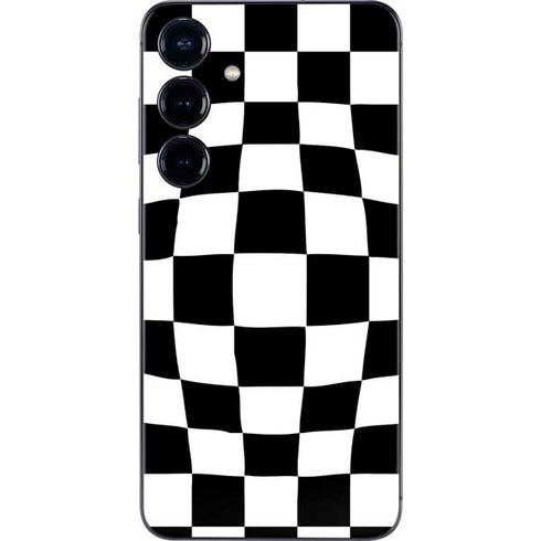 Black and White Zoomed Checkerboard Galaxy S24 Plus Skin