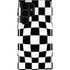 Black and White Zoomed Checkerboard Galaxy Cases