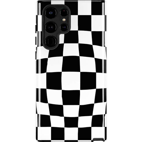 Black and White Zoomed Checkerboard Galaxy S25 Ultra Impact Case