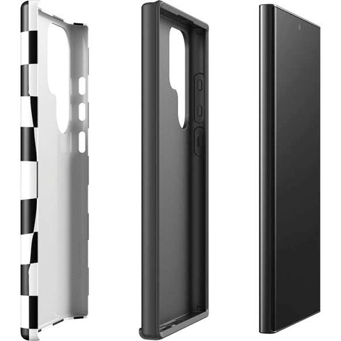 Black and White Zoomed Checkerboard Galaxy S25 Ultra Impact Case