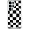 Black and White Zoomed Checkerboard Galaxy S25 Ultra Clear Case