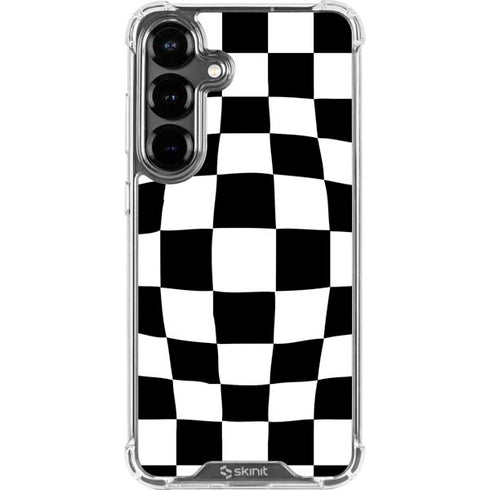 Black and White Zoomed Checkerboard Galaxy S26 Plus Clear Case