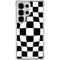 Black and White Zoomed Checkerboard Galaxy S26 Ultra Clear Case