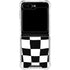 Black and White Zoomed Checkerboard Galaxy Z Flip6 Clear Case
