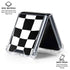 Black and White Zoomed Checkerboard Galaxy Z Flip6 Clear Case