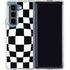 Black and White Zoomed Checkerboard Galaxy Z Fold5 5G Clear Case