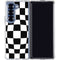 Black and White Zoomed Checkerboard Galaxy Z Fold6 Clear Case