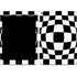 Black and White Zoomed Checkerboard iPad Skins