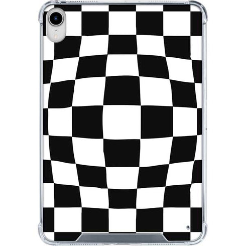 Black and White Zoomed Checkerboard iPad 11th Gen (2025) Clear Case