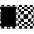 Black and White Zoomed Checkerboard Apple iPad Skin