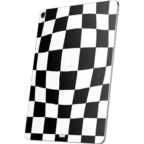 Black and White Zoomed Checkerboard Apple iPad Air Skin