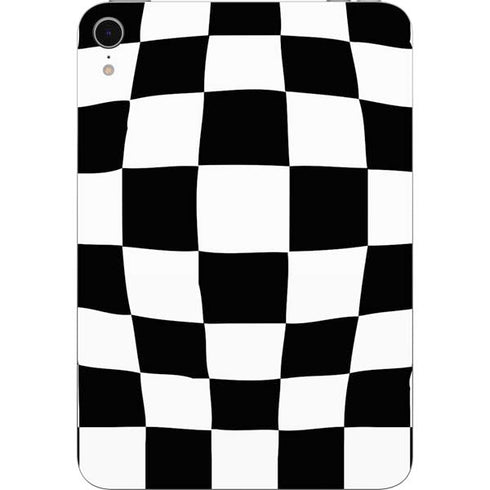 Black and White Zoomed Checkerboard Apple iPad Mini Skin