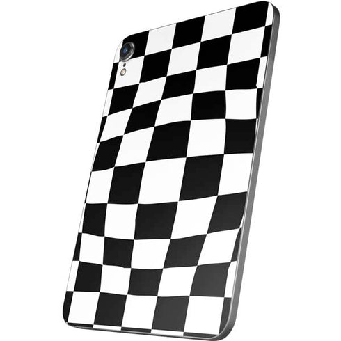 Black and White Zoomed Checkerboard Apple iPad Mini Skin