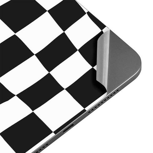 Black and White Zoomed Checkerboard Apple iPad Mini Skin