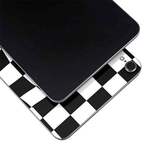 Black and White Zoomed Checkerboard Apple iPad Mini Skin