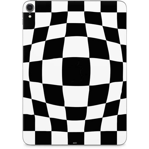 Black and White Zoomed Checkerboard Apple iPad Pro Skin
