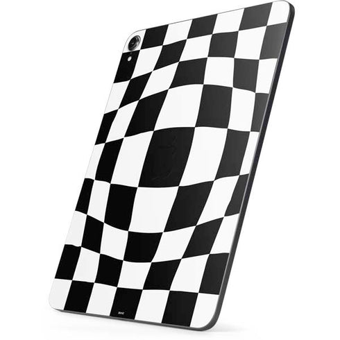 Black and White Zoomed Checkerboard Apple iPad Pro Skin