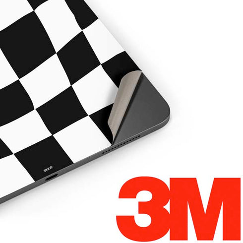 Black and White Zoomed Checkerboard Apple iPad Pro Skin